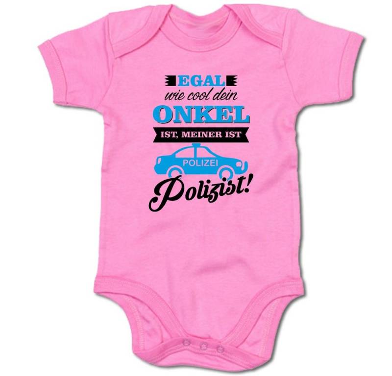 G-graphics Kurzarmbody Egal wie cool dein Onkel ist, meiner ist Polizist! Baby Body mit Spruch / Motiv / Aufdruck • für/von Tante & Onkel von G-graphics