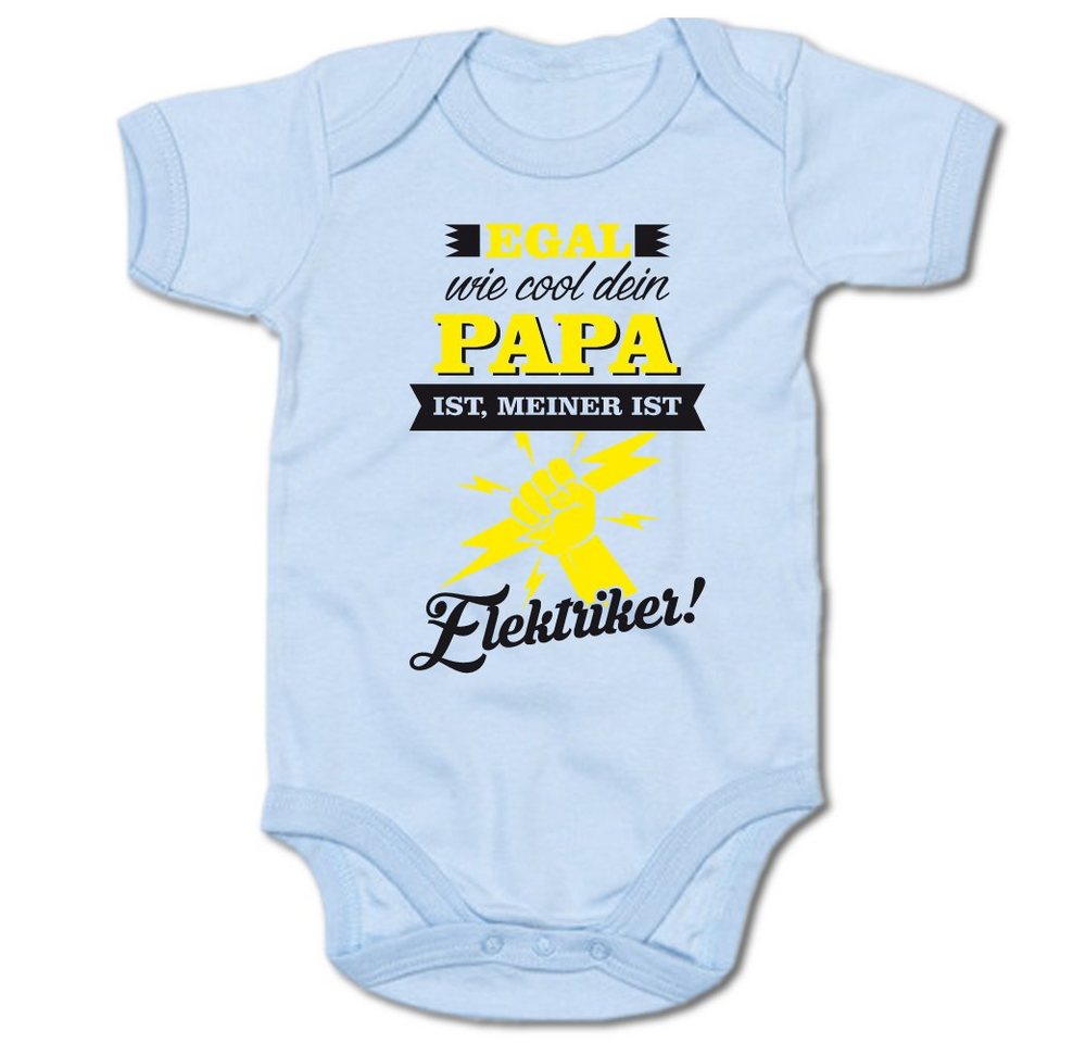 G-graphics Kurzarmbody Baby Body - Egal wie cool dein Papa ist, meiner ist Elektriker! mit Spruch / Sprüche • Babykleidung • Geschenk zum Vatertag / zur Geburt / Taufe / Babyshower / Babyparty • Strampler von G-graphics