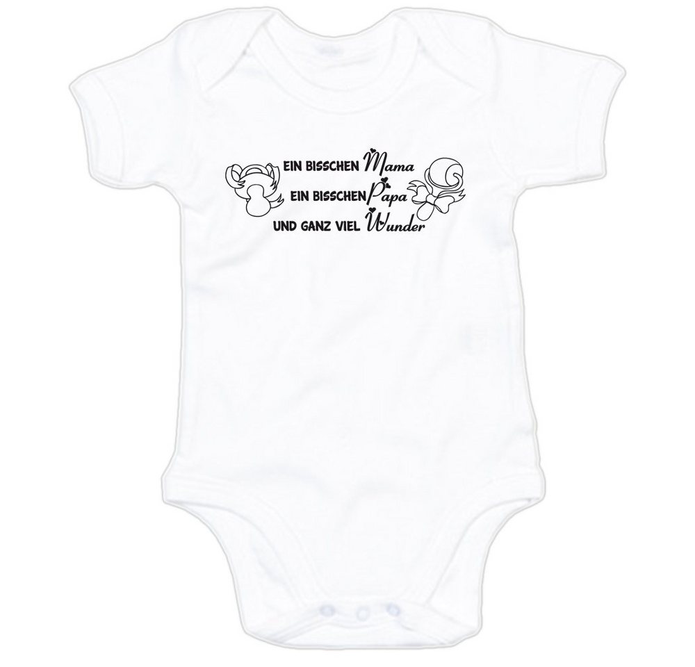 G-graphics Kurzarmbody Baby Body - Ein bisschen Mama, ein bisschen Papa und ganz viel Wunder mit Spruch / Sprüche • Babykleidung • Geschenk zur Geburt / Taufe / Babyshower / Babyparty • Strampler von G-graphics