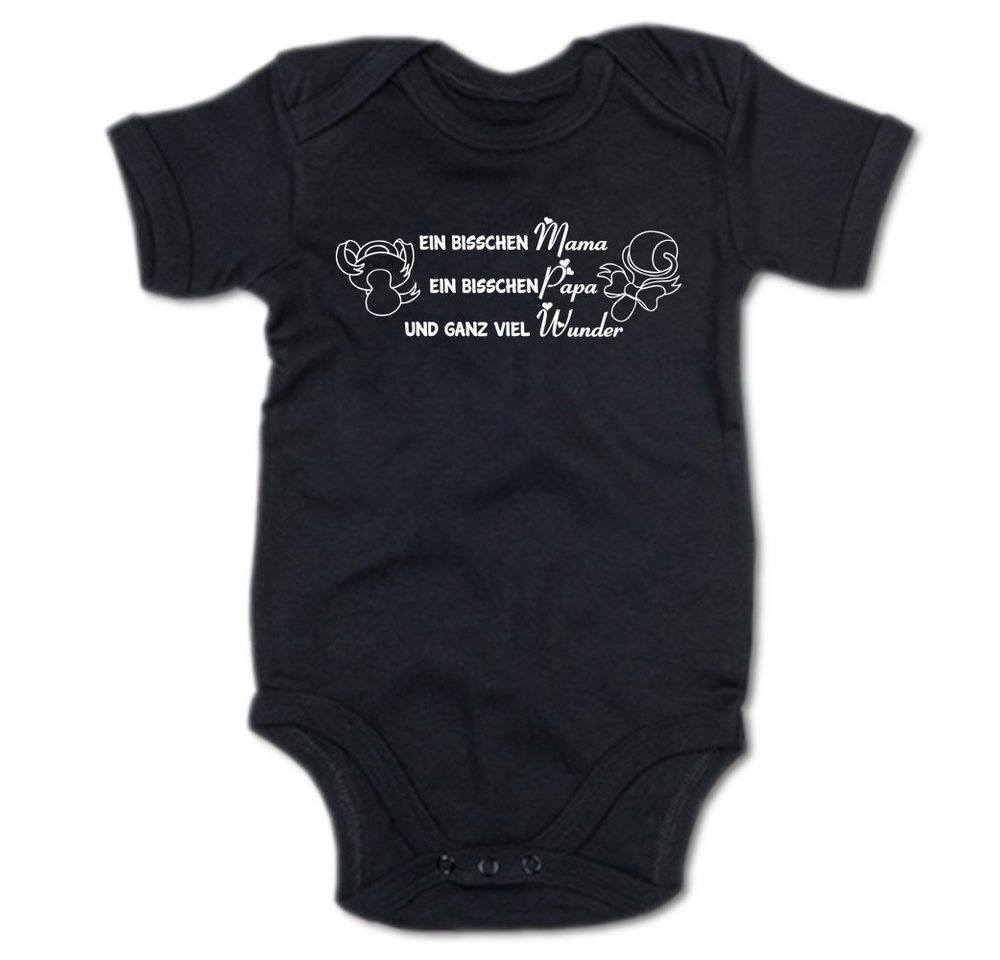 G-graphics Kurzarmbody Baby Body - Ein bisschen Mama, ein bisschen Papa und ganz viel Wunder mit Spruch / Sprüche • Babykleidung • Geschenk zur Geburt / Taufe / Babyshower / Babyparty • Strampler von G-graphics