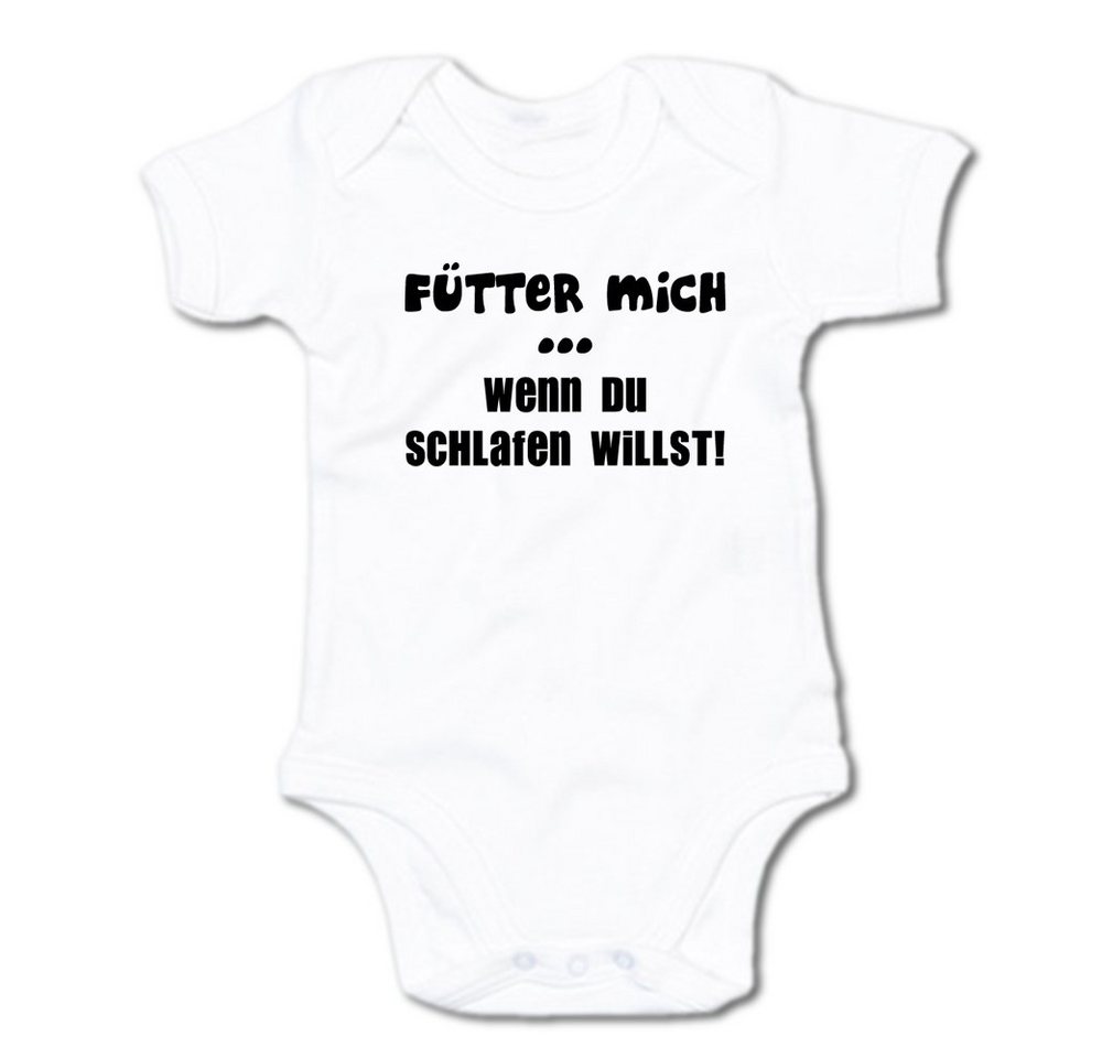 G-graphics Kurzarmbody Baby Body - Fütter mich... wenn du schlafen willst mit Spruch / Sprüche • Babykleidung • Geschenk zur Geburt / Taufe / Babyshower / Babyparty • Strampler von G-graphics