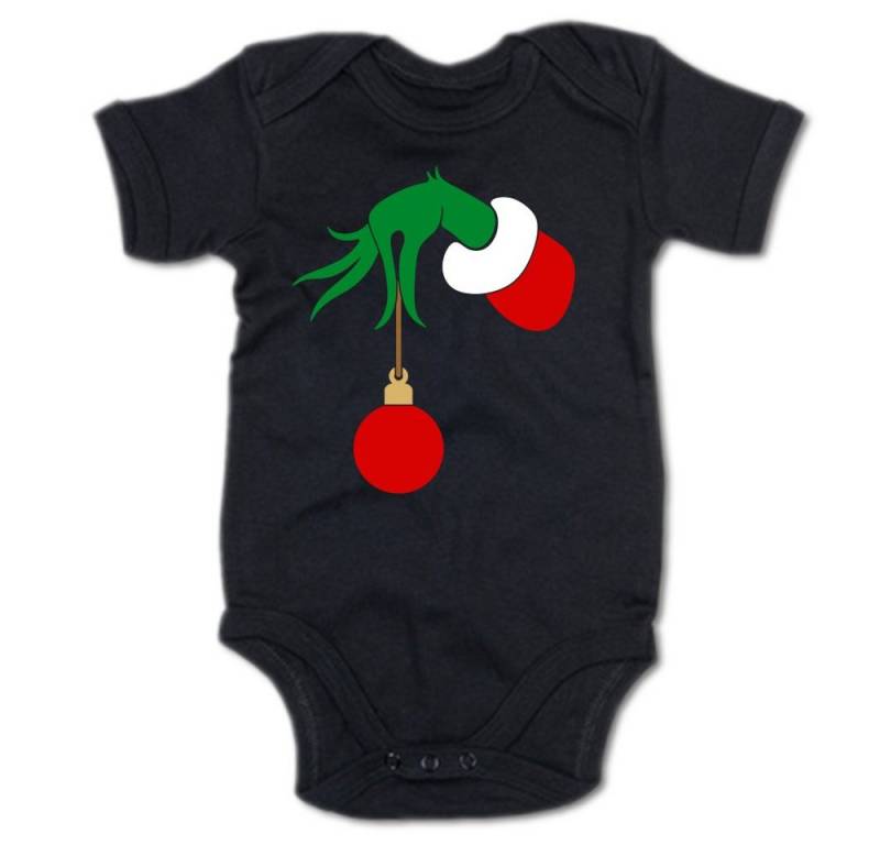 G-graphics Kurzarmbody "Hand des Weihnachtsmuffels" Baby Body mit Spruch / Motiv / Aufdruck • mit Weihnachtsmotiv von G-graphics