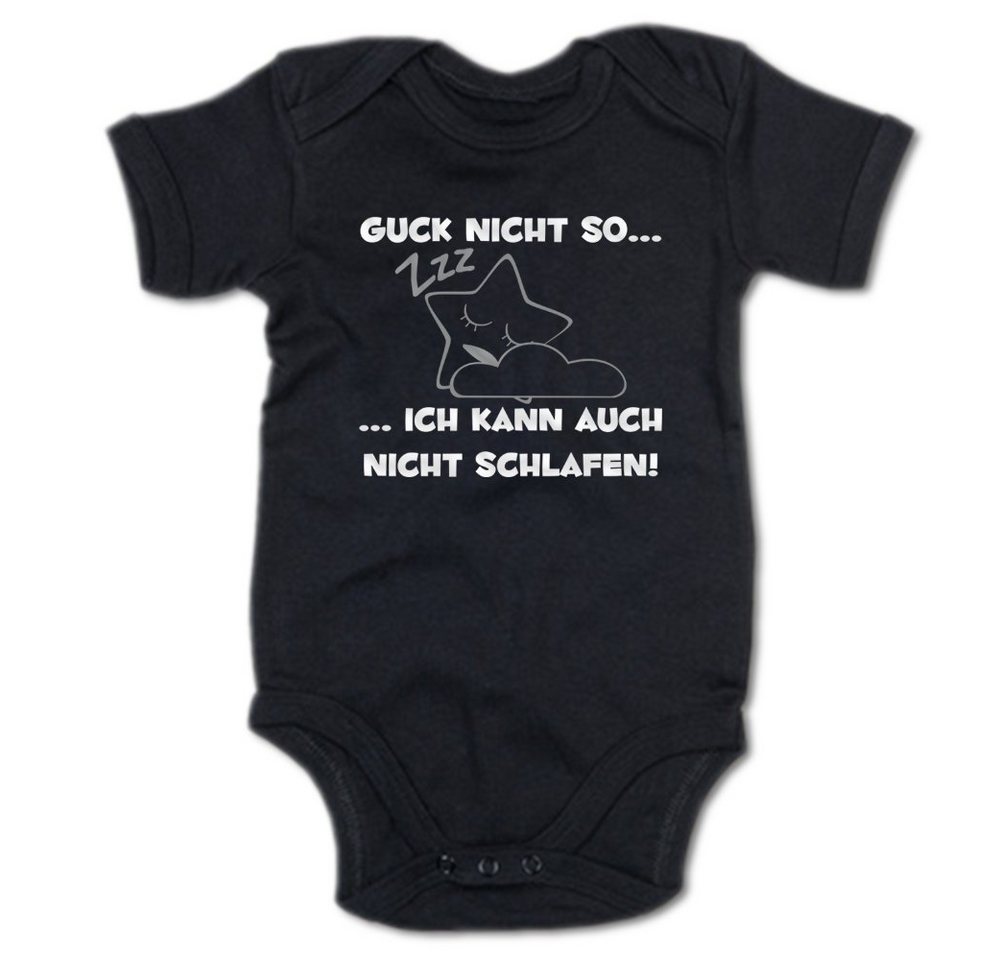 G-graphics Kurzarmbody Guck nicht so... ich kann auch nicht schlafen! Baby Body mit Spruch / Motiv / Aufdruck • zur Geburt / Babyparty von G-graphics