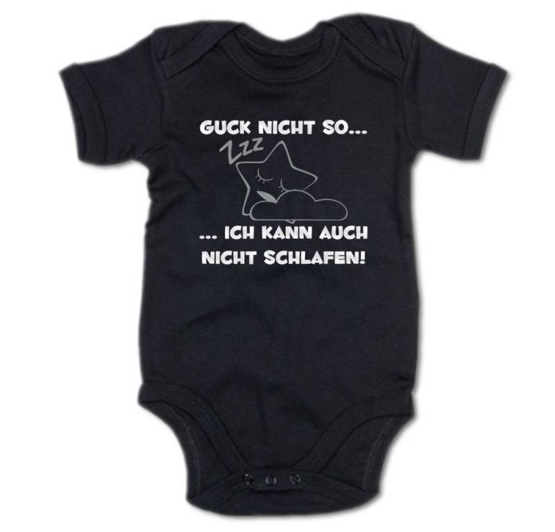 G-graphics Kurzarmbody Guck nicht so... ich kann auch nicht schlafen! Baby Body mit Spruch / Motiv / Aufdruck • zur Geburt / Babyparty von G-graphics