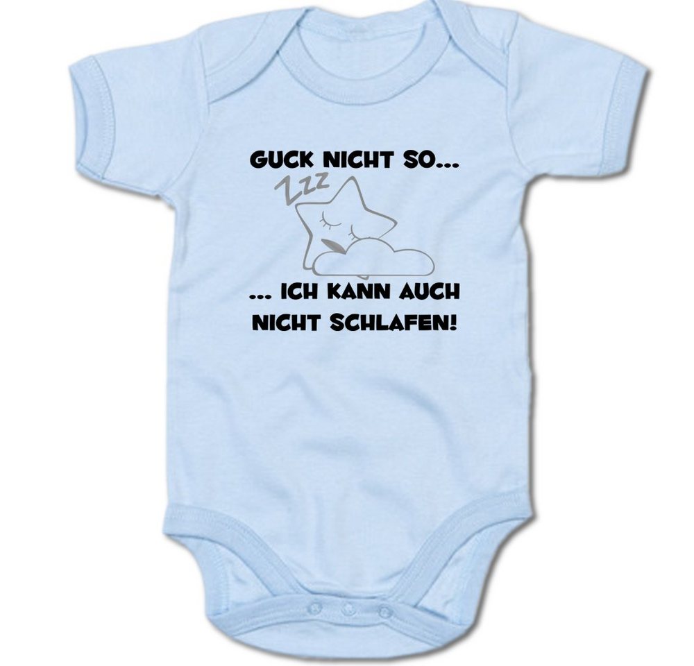 G-graphics Kurzarmbody Guck nicht so... ich kann auch nicht schlafen! Baby Body mit Spruch / Motiv / Aufdruck • zur Geburt / Babyparty von G-graphics
