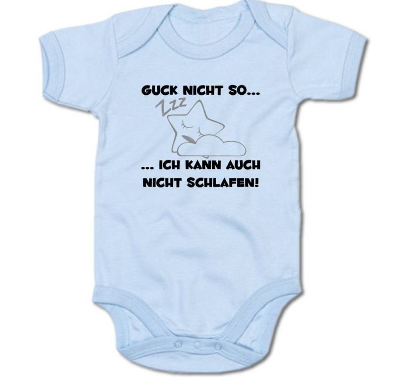 G-graphics Kurzarmbody Guck nicht so... ich kann auch nicht schlafen! Baby Body mit Spruch / Motiv / Aufdruck • zur Geburt / Babyparty von G-graphics