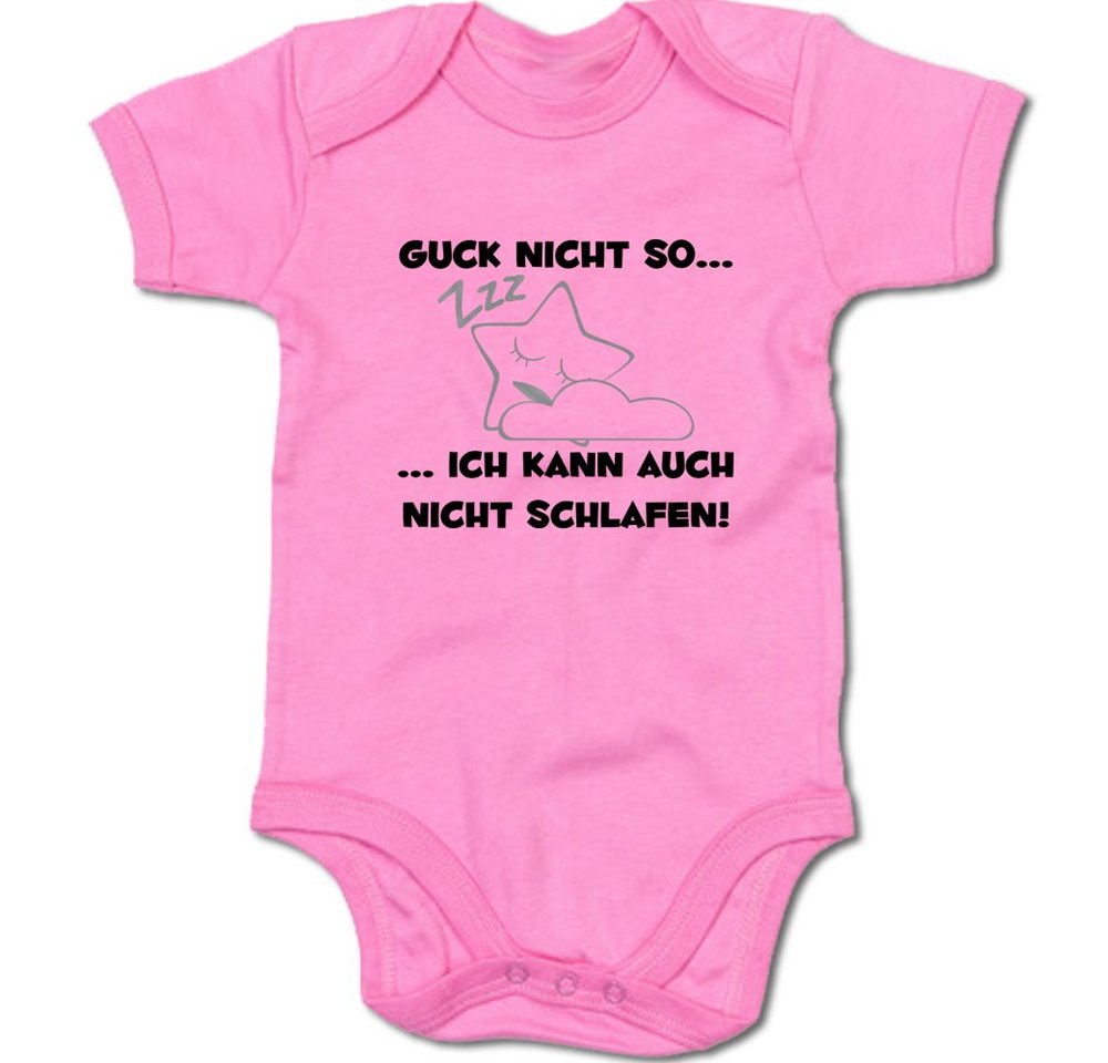 G-graphics Kurzarmbody Guck nicht so... ich kann auch nicht schlafen! Baby Body mit Spruch / Motiv / Aufdruck • zur Geburt / Babyparty von G-graphics