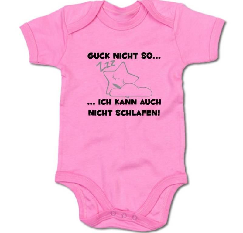 G-graphics Kurzarmbody Guck nicht so... ich kann auch nicht schlafen! Baby Body mit Spruch / Motiv / Aufdruck • zur Geburt / Babyparty von G-graphics