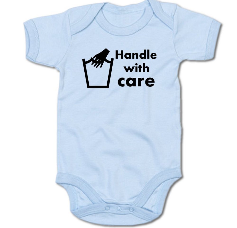 G-graphics Kurzarmbody Handle with care Baby Body mit Spruch / Motiv / Aufdruck • zur Geburt / Babyparty von G-graphics