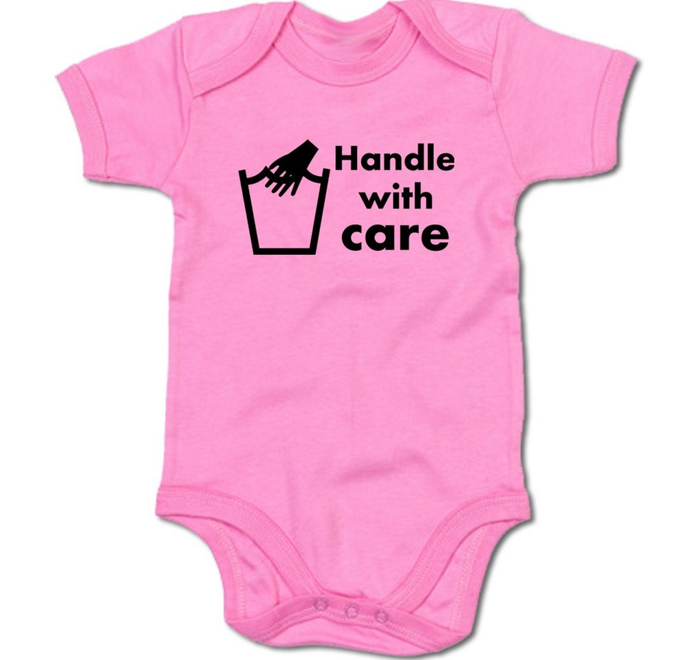 G-graphics Kurzarmbody Handle with care Baby Body mit Spruch / Motiv / Aufdruck • zur Geburt / Babyparty von G-graphics