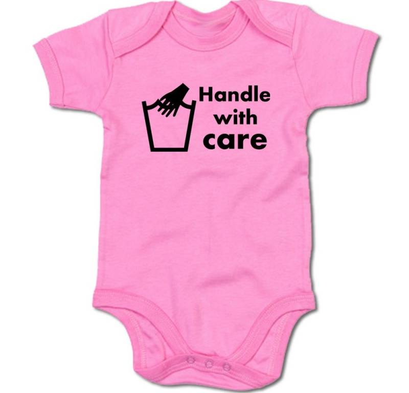 G-graphics Kurzarmbody Handle with care Baby Body mit Spruch / Motiv / Aufdruck • zur Geburt / Babyparty von G-graphics