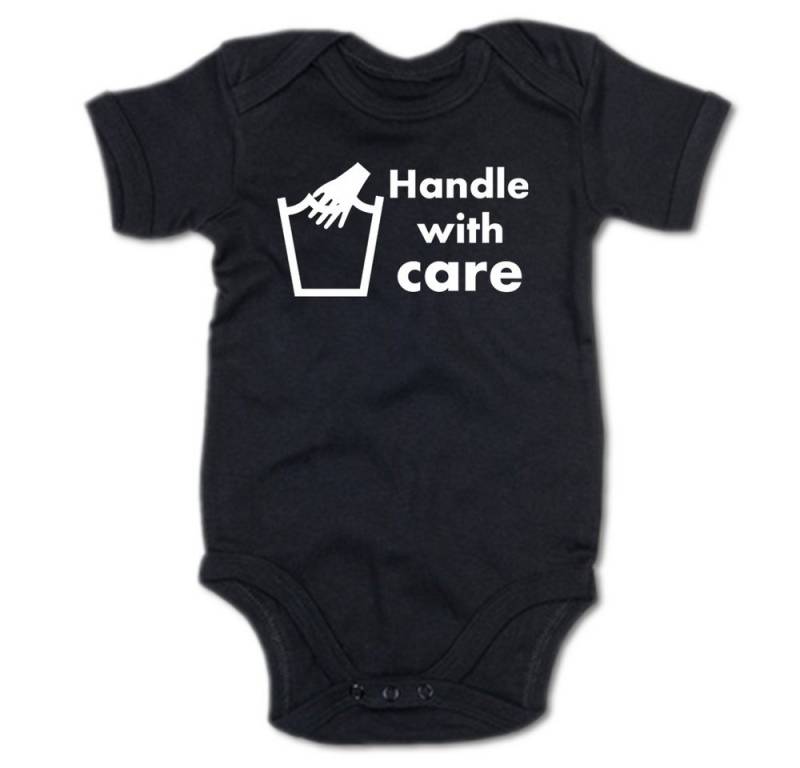 G-graphics Kurzarmbody Handle with care Baby Body mit Spruch / Motiv / Aufdruck • zur Geburt / Babyparty von G-graphics