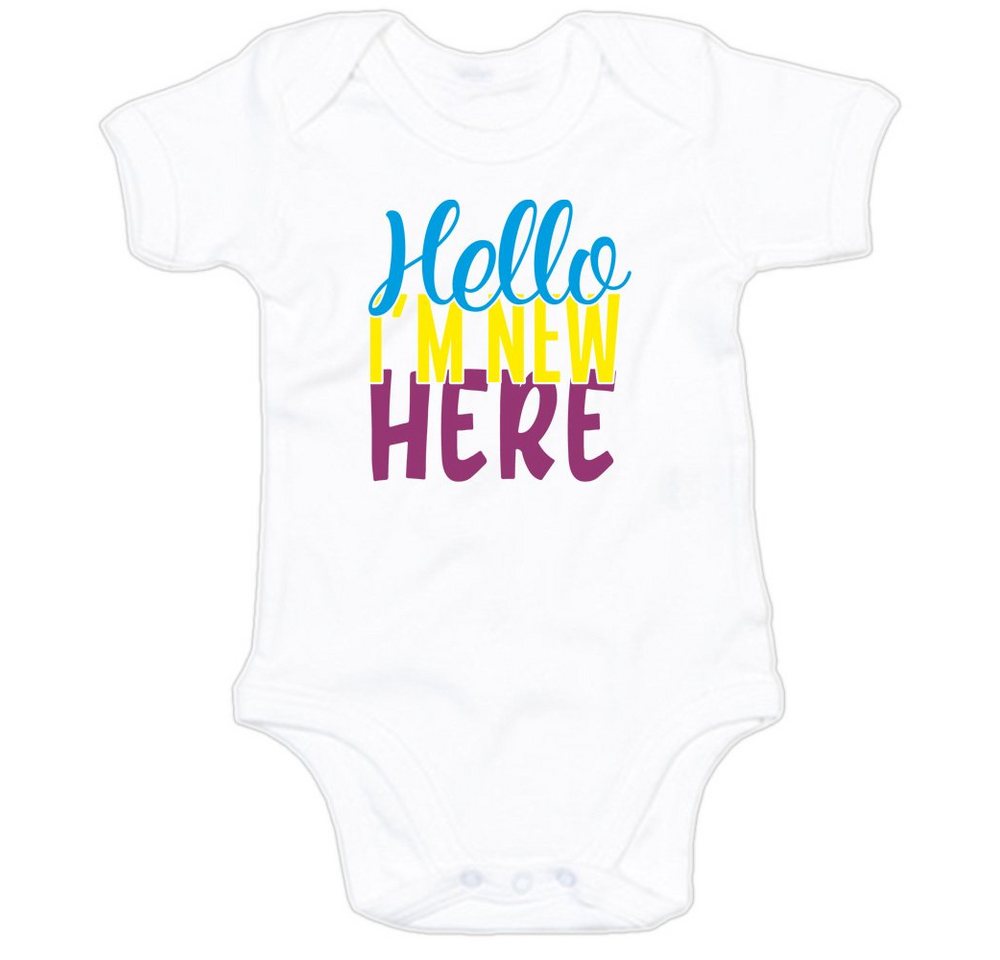 G-graphics Kurzarmbody Baby Body - Hello, I´m new here mit Spruch / Sprüche • Babykleidung • Geschenk zur Geburt / Taufe / Babyshower / Babyparty • Strampler von G-graphics