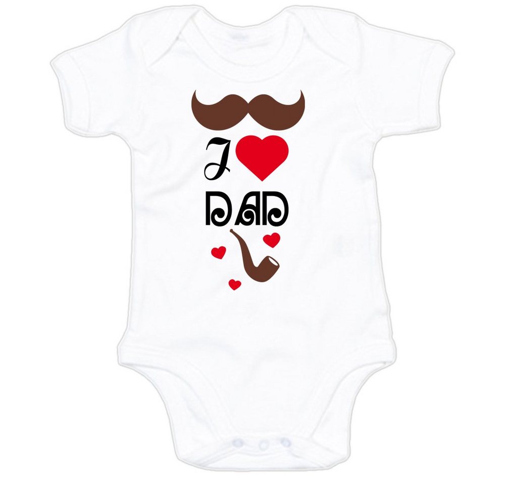 G-graphics Kurzarmbody Baby Body - I love Dad mit Spruch / Sprüche • Babykleidung • Geschenk zum Vatertag / zur Geburt / Taufe / Babyshower / Babyparty • Strampler von G-graphics