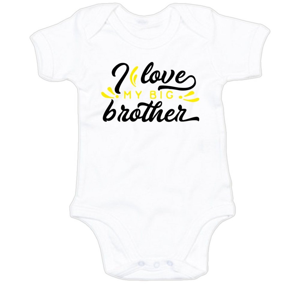 G-graphics Kurzarmbody Baby Body - I love my big brother mit Spruch / Sprüche • Babykleidung • Geschenk zur Geburt / Taufe / Babyshower / Babyparty • Strampler von G-graphics