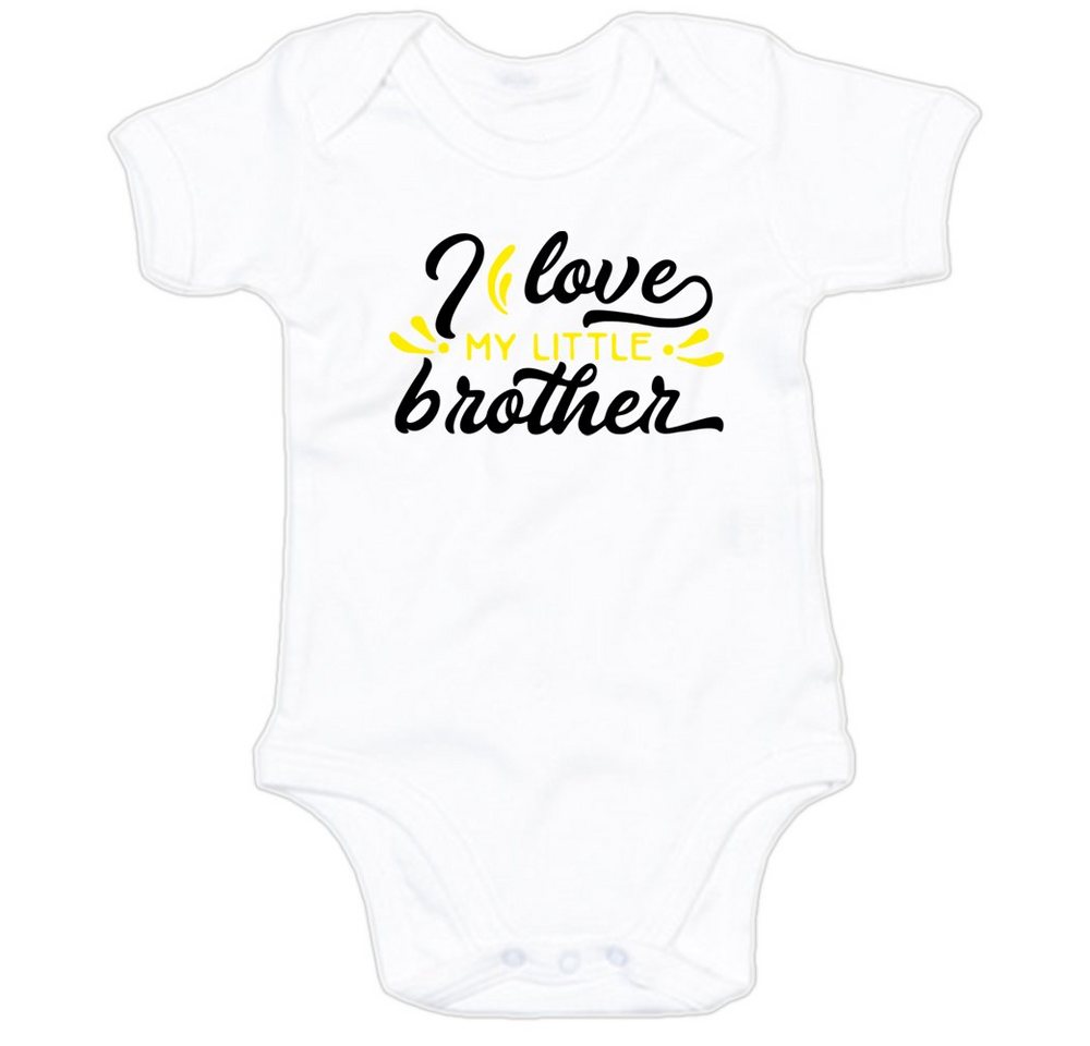 G-graphics Kurzarmbody Baby Body - I love my little brother mit Spruch / Sprüche • Babykleidung • Geschenk zur Geburt / Taufe / Babyshower / Babyparty • Strampler von G-graphics