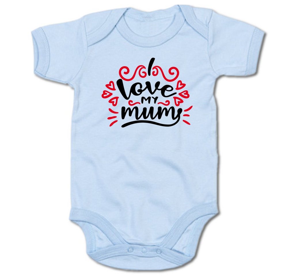 G-graphics Kurzarmbody I love my mum Baby Body mit Spruch / Motiv / Aufdruck • zum Muttertag von G-graphics