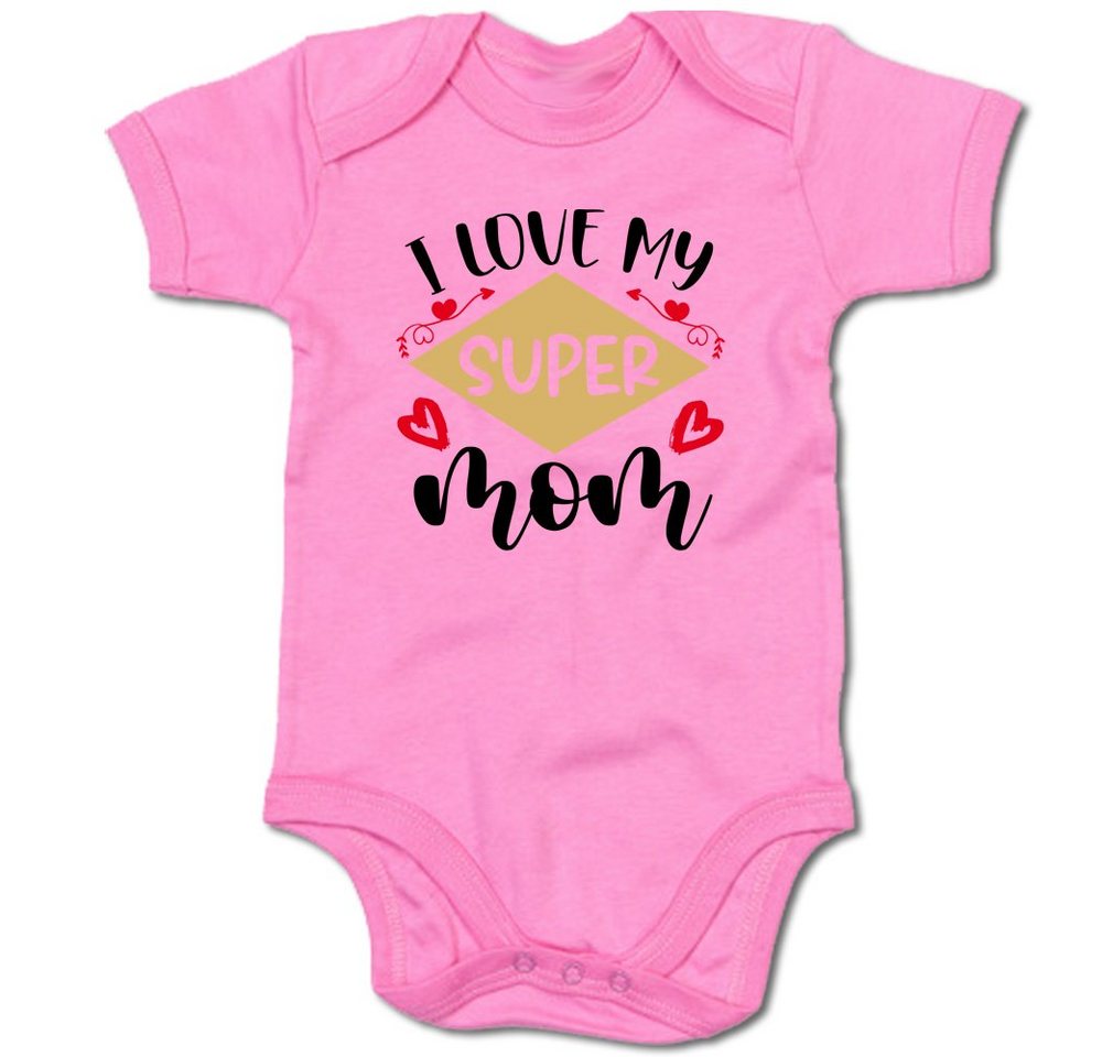 G-graphics Kurzarmbody I love my super mom Baby Body mit Spruch / Motiv / Aufdruck • zum Muttertag von G-graphics