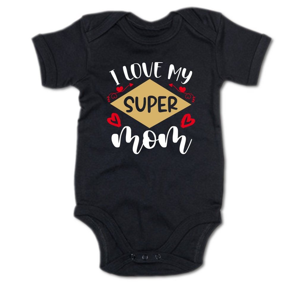 G-graphics Kurzarmbody Baby Body - I love my super mom mit Spruch / Sprüche • Babykleidung • Geschenk zum Muttertag / zur Geburt / Taufe / Babyshower / Babyparty • Strampler von G-graphics