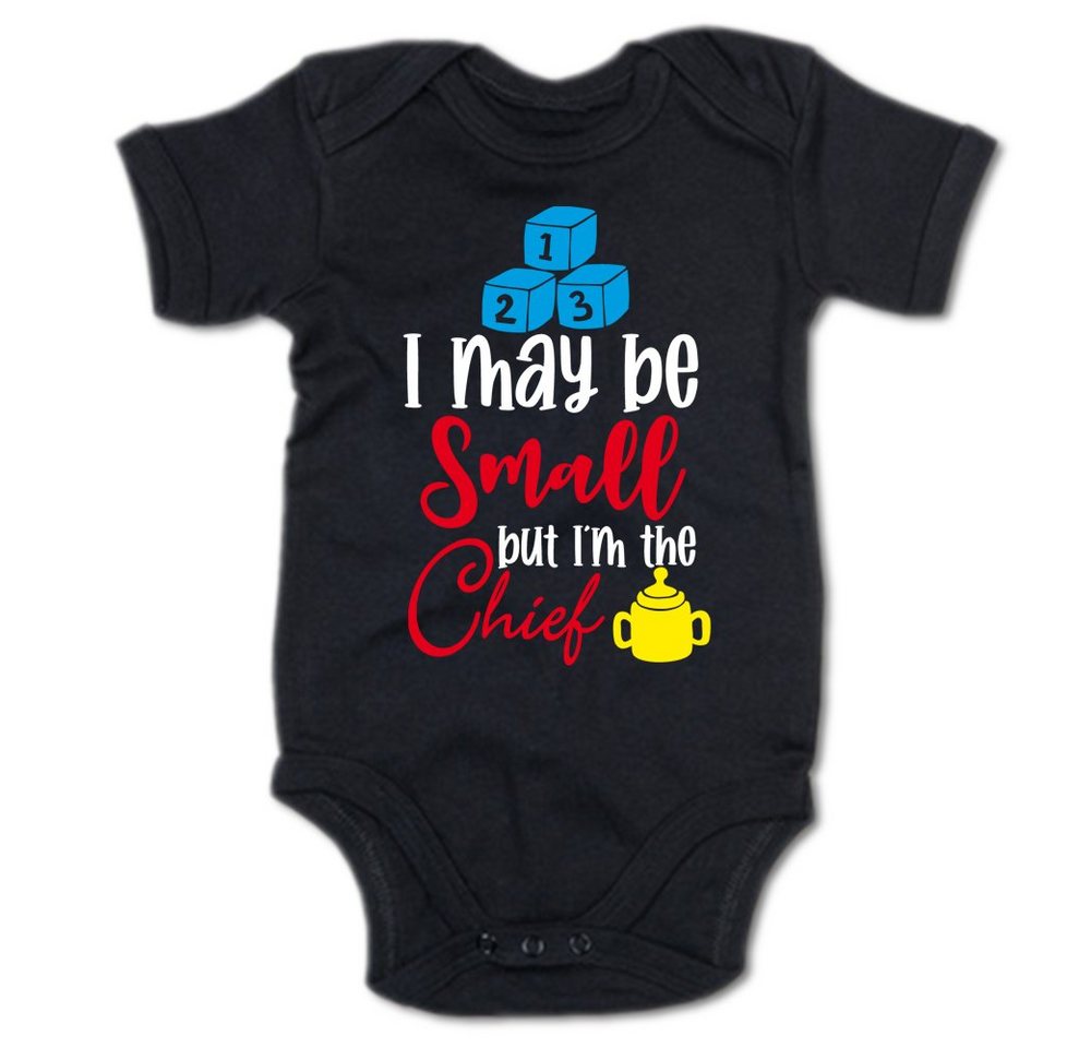 G-graphics Kurzarmbody Baby Body - I may be small, but I´m the Chief mit Spruch/Sprüche • Geschenk zur Geburt/Babyparty von G-graphics