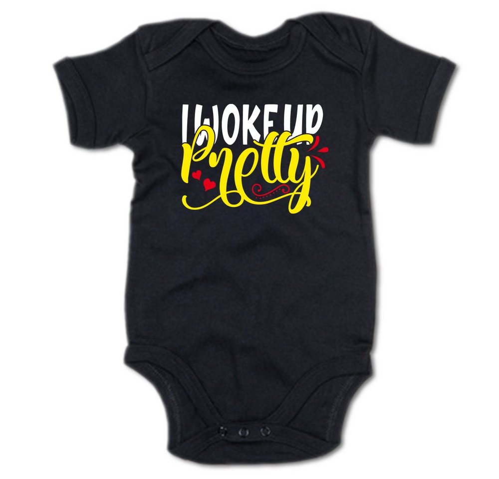 G-graphics Kurzarmbody Baby Body - I woke up pretty mit Spruch / Sprüche • Babykleidung • Geschenk zur Geburt / Taufe / Babyshower / Babyparty • Strampler von G-graphics