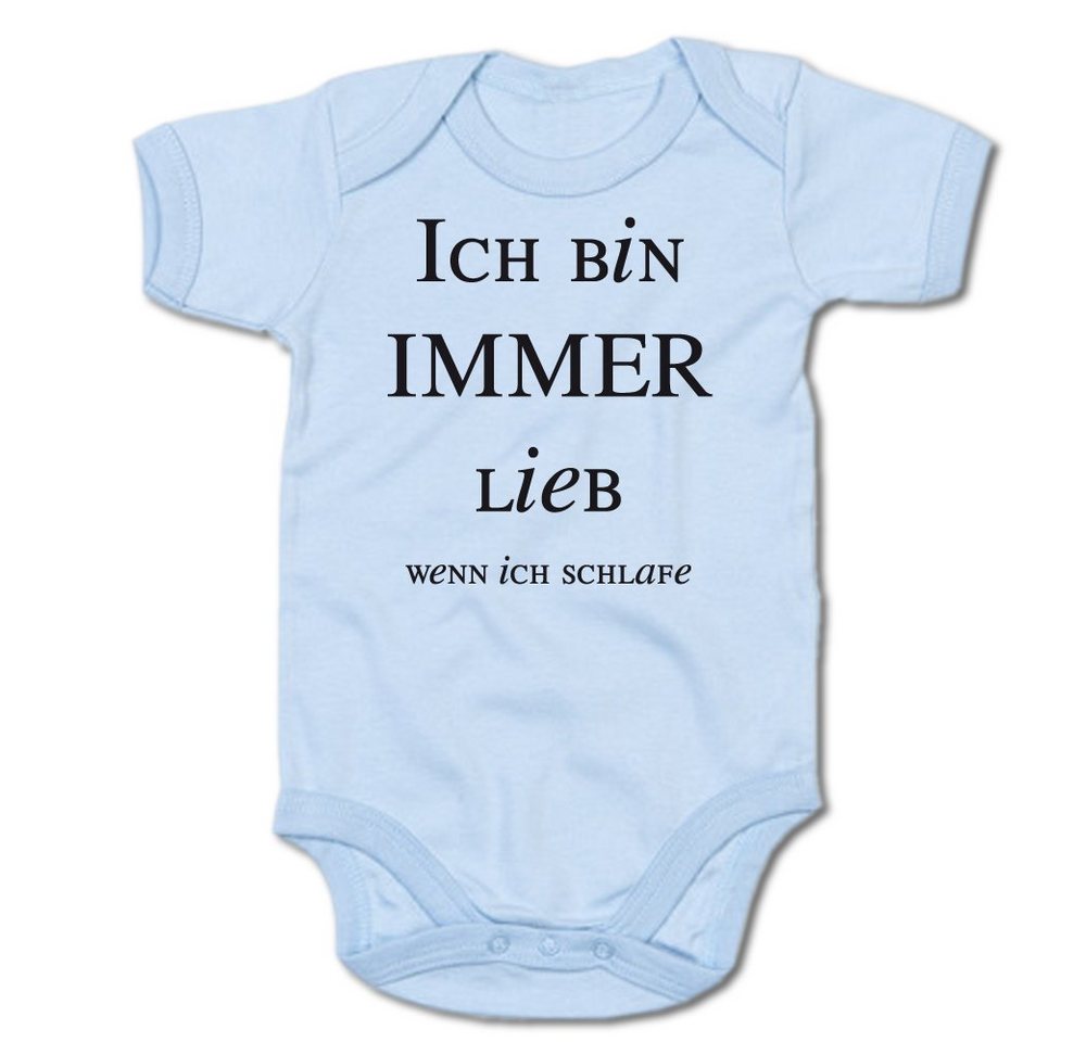 G-graphics Kurzarmbody Ich bin immer lieb, wenn ich schlafe Baby Body mit Spruch / Motiv / Aufdruck von G-graphics