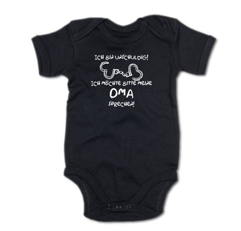 G-graphics Kurzarmbody Ich bin unschuldig! Ich möchte bitte meine Oma sprechen! Baby Body mit Spruch / Motiv / Aufdruck • für/von Oma & Opa von G-graphics