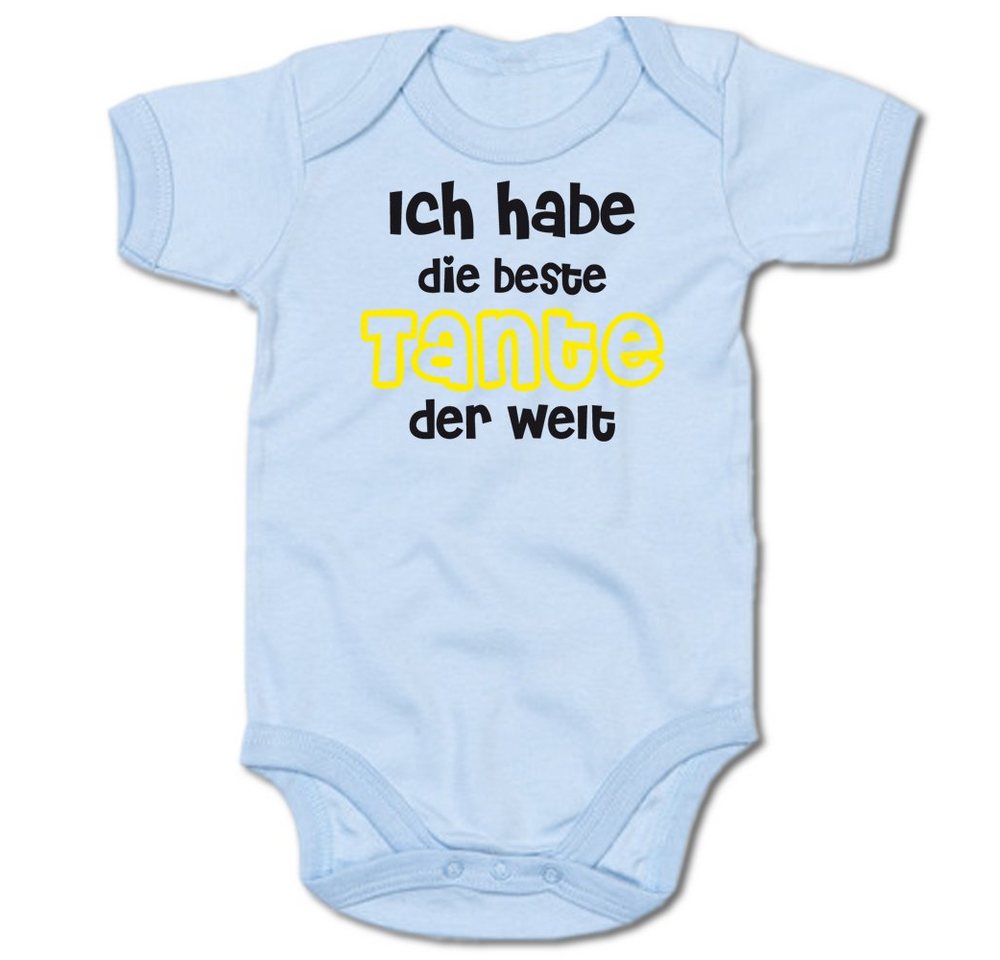 G-graphics Kurzarmbody Ich habe die beste Tante der Welt Baby Body mit Spruch / Motiv / Aufdruck • für/von Tante & Onkel von G-graphics