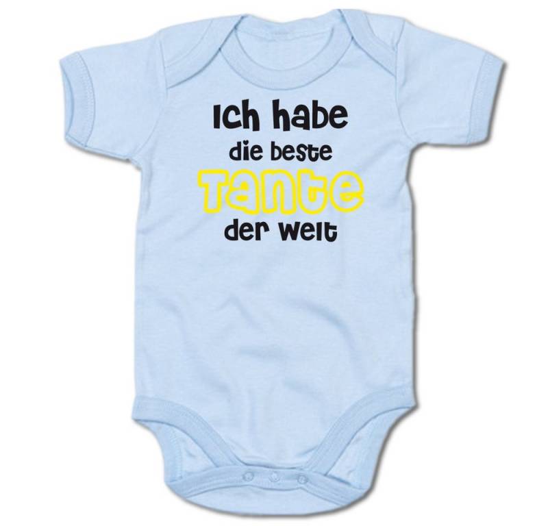 G-graphics Kurzarmbody Ich habe die beste Tante der Welt Baby Body mit Spruch / Motiv / Aufdruck • für/von Tante & Onkel von G-graphics