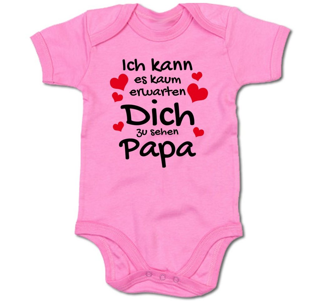G-graphics Kurzarmbody Ich kann es kaum erwarten Dich zu sehen Papa Baby Body mit Spruch / Aufdruck • für den „Papa to be“ von G-graphics