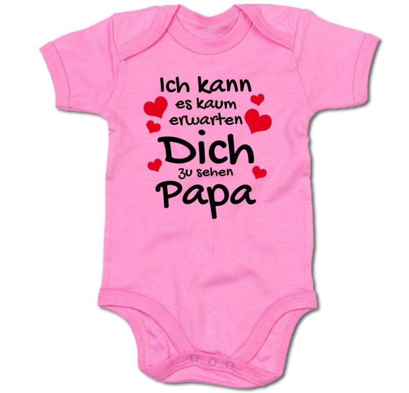 G-graphics Kurzarmbody Ich kann es kaum erwarten Dich zu sehen Papa Baby Body mit Spruch / Aufdruck • für den „Papa to be“ von G-graphics