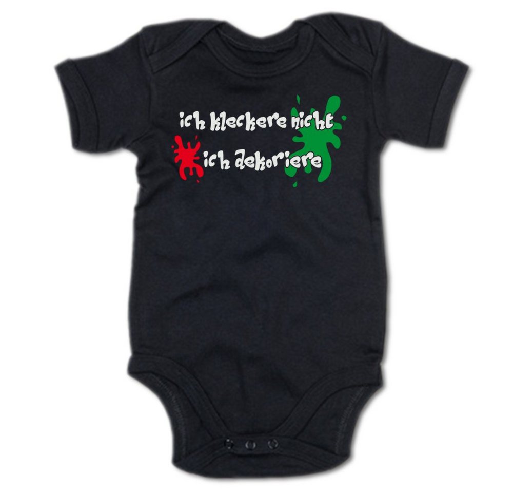 G-graphics Kurzarmbody Ich kleckere nicht, ich dekoriere! Baby Body mit Spruch / Motiv / Aufdruck von G-graphics