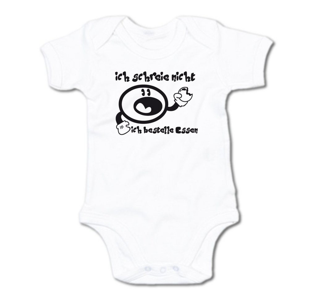 G-graphics Kurzarmbody Baby Body - Ich schreie nicht, ich bestelle Essen! mit Spruch / Sprüche • Babykleidung • Geschenk zur Geburt / Taufe / Babyshower / Babyparty • Strampler von G-graphics