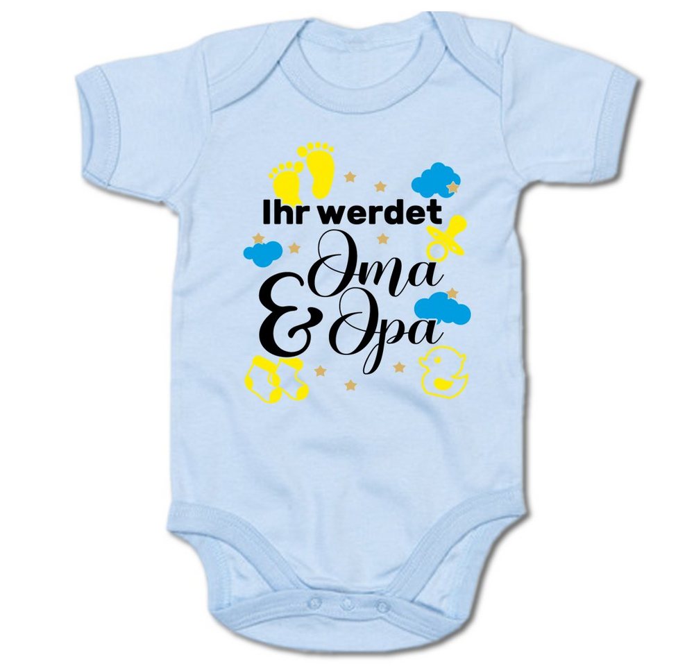 G-graphics Kurzarmbody Ihr werdet Oma & Opa Baby Body mit Spruch / Motiv / Aufdruck • für „Oma & Opa to be“ von G-graphics