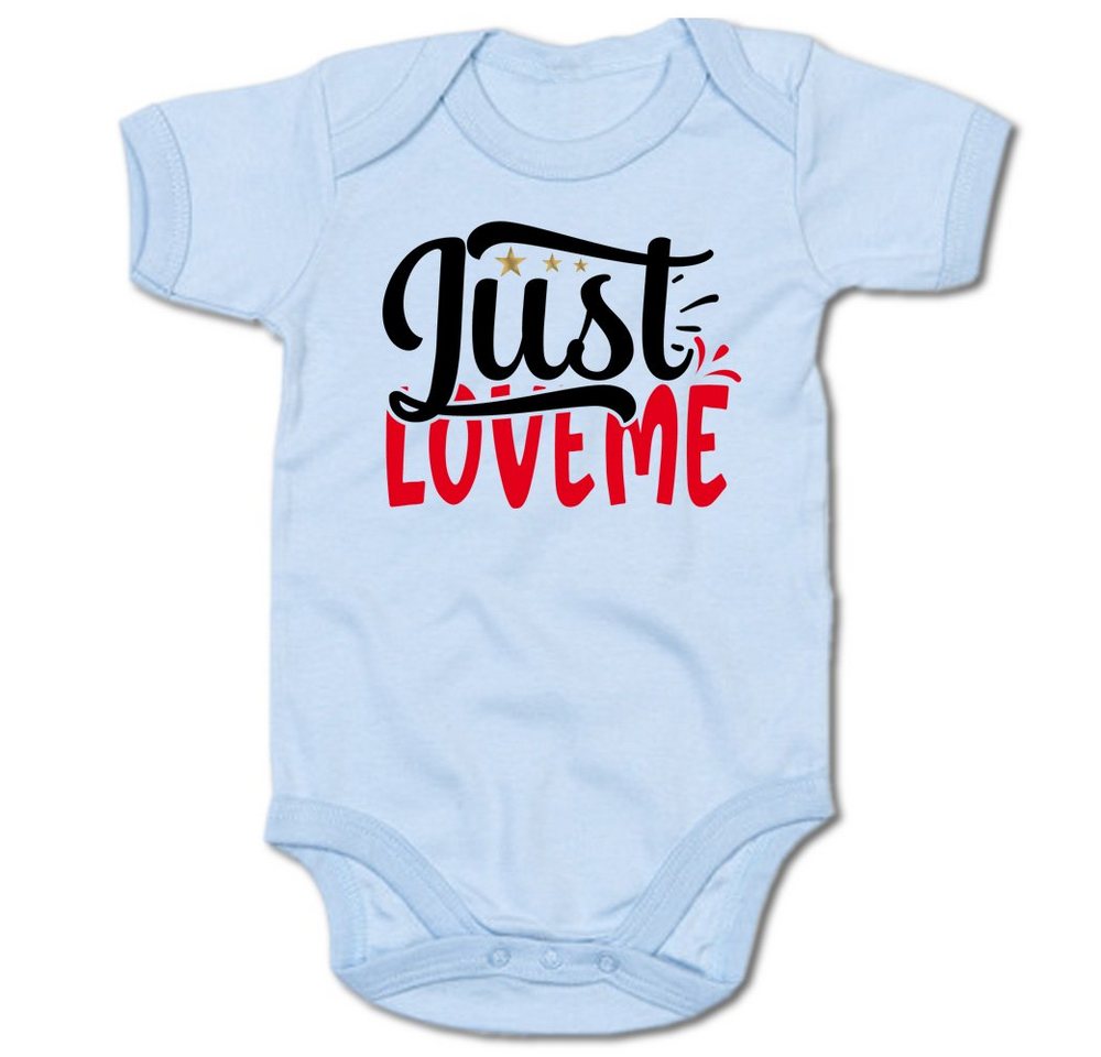 G-graphics Kurzarmbody Baby Body - Just love me mit Spruch / Sprüche • Babykleidung • Geschenk zur Geburt / Taufe / Babyshower / Babyparty • Strampler von G-graphics