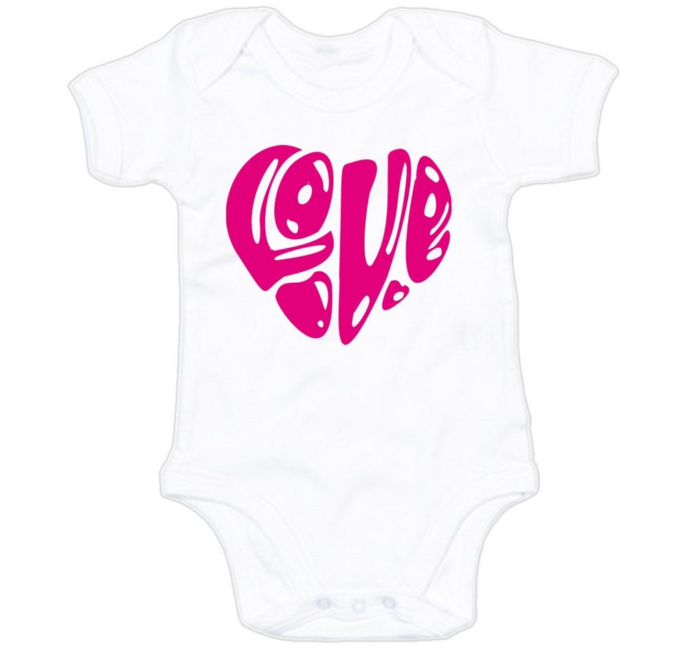 G-graphics Kurzarmbody Baby Body - LOVE mit Spruch / Sprüche • Babykleidung • Geschenk zur Geburt / Taufe / Babyshower / Babyparty • Strampler von G-graphics