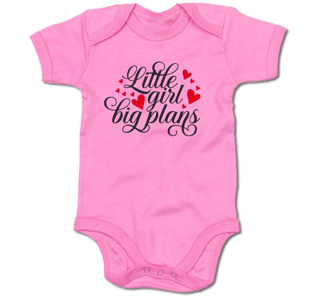 G-graphics Kurzarmbody Baby Body - Little girl big plans mit Spruch / Sprüche • Babykleidung • Geschenk zur Geburt / Taufe / Babyshower / Babyparty • Strampler von G-graphics