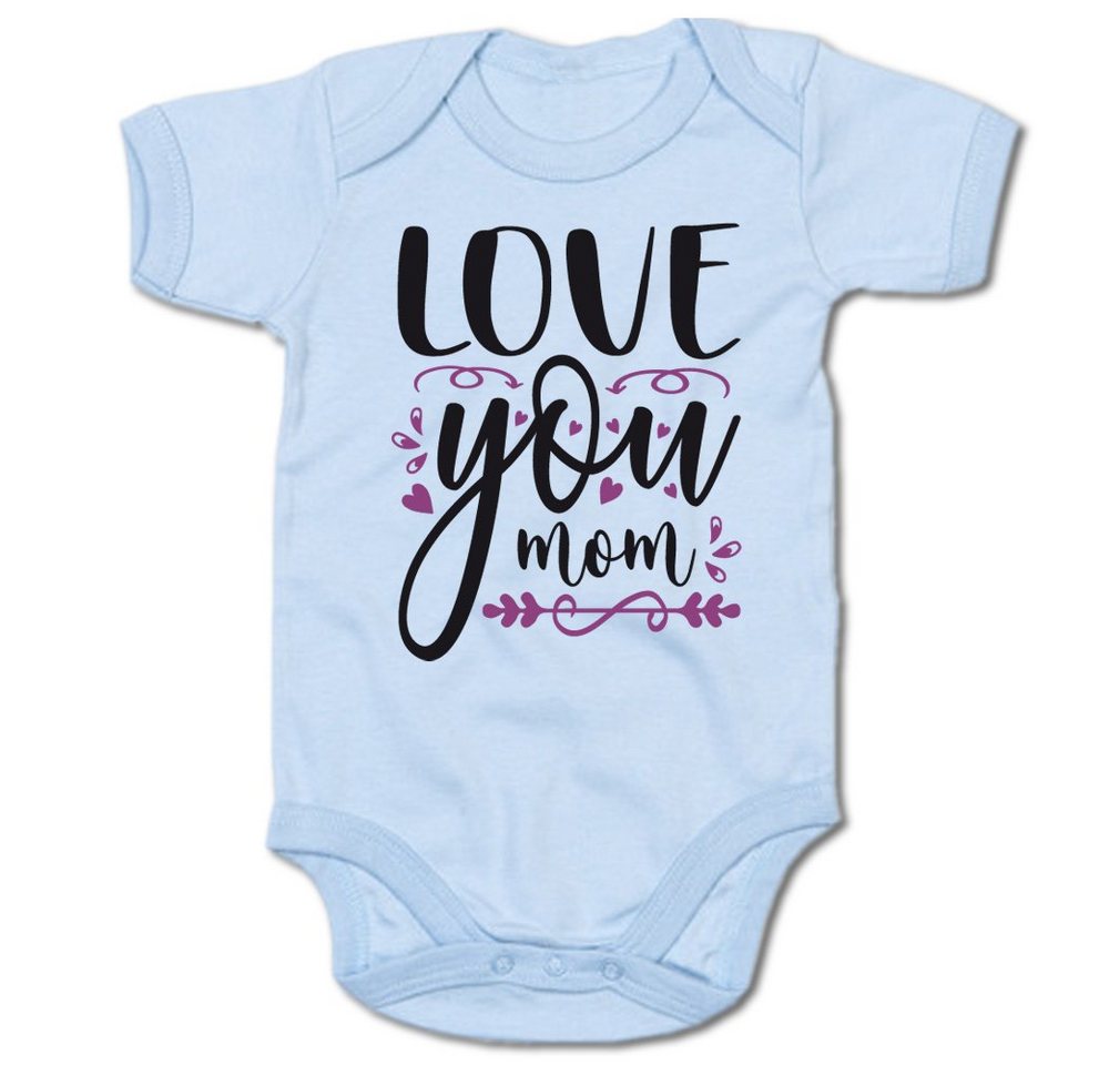 G-graphics Kurzarmbody Love you mom Baby Body mit Spruch / Motiv / Aufdruck • zum Muttertag von G-graphics