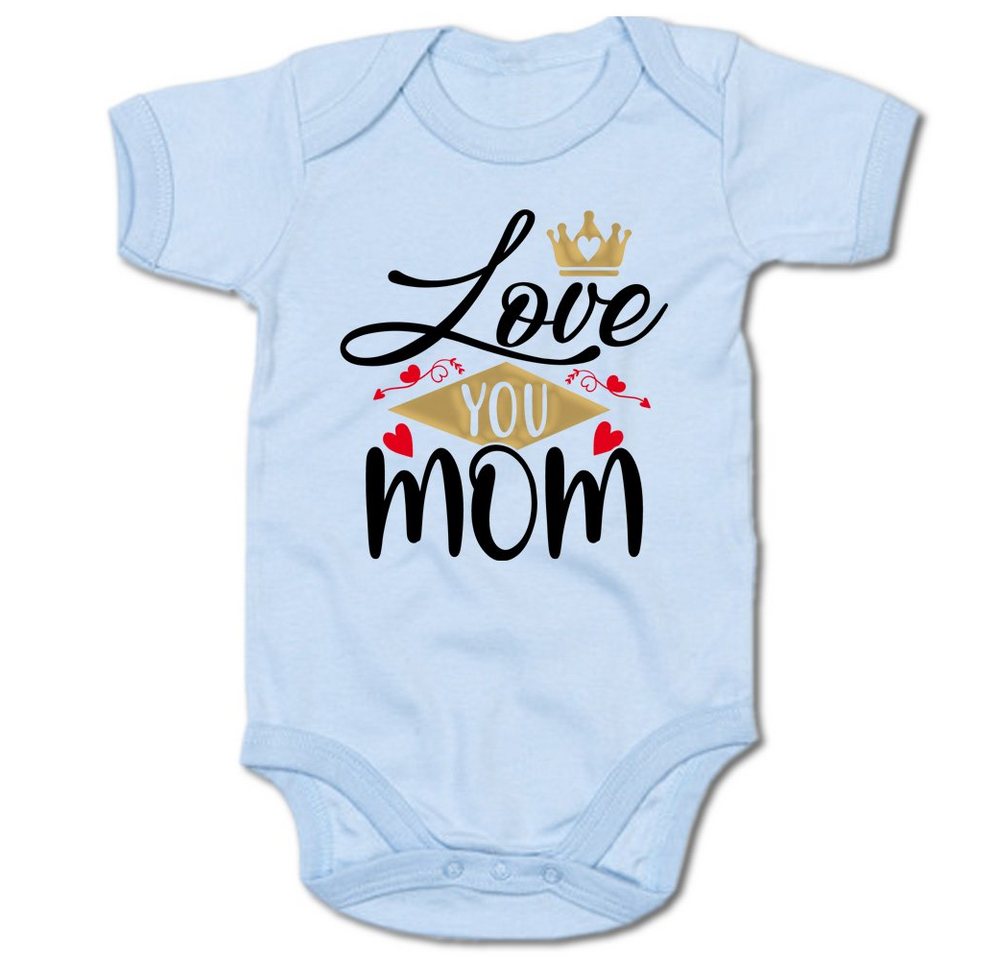 G-graphics Kurzarmbody Love you mom Baby Body mit Spruch / Motiv / Aufdruck • zum Muttertag von G-graphics