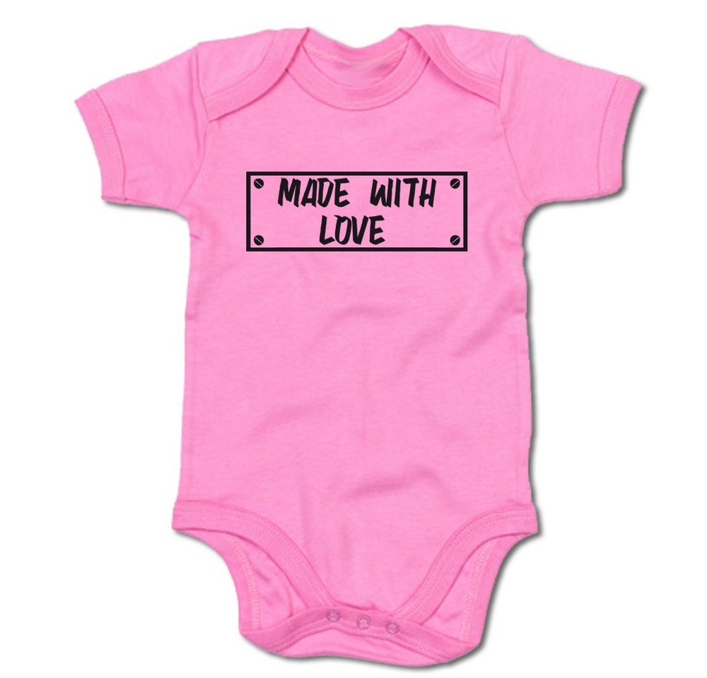 G-graphics Kurzarmbody Made with love Baby Body mit Spruch / Motiv / Aufdruck • zur Geburt / Babyparty von G-graphics