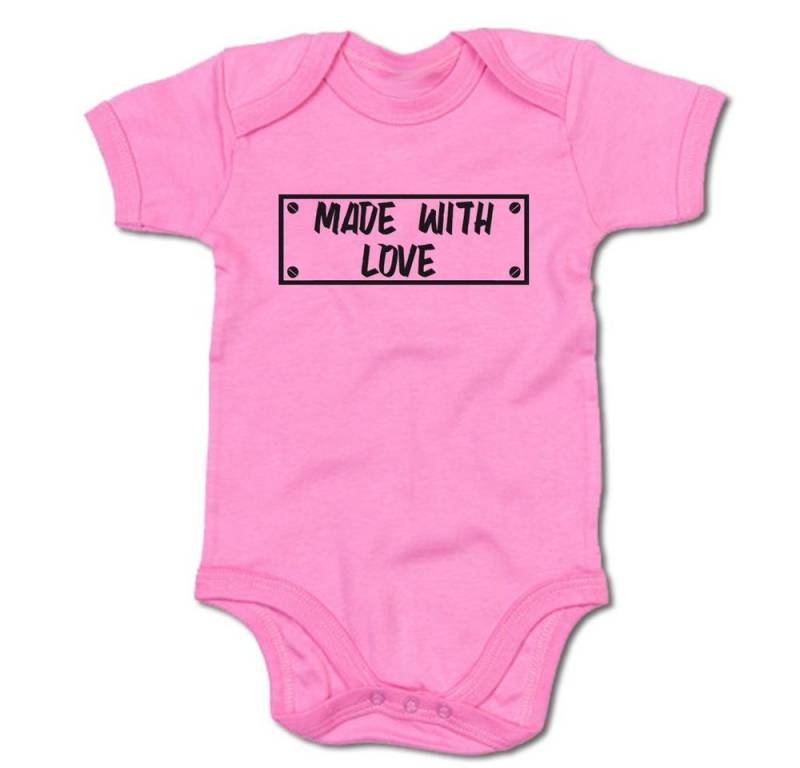 G-graphics Kurzarmbody Made with love Baby Body mit Spruch / Motiv / Aufdruck • zur Geburt / Babyparty von G-graphics