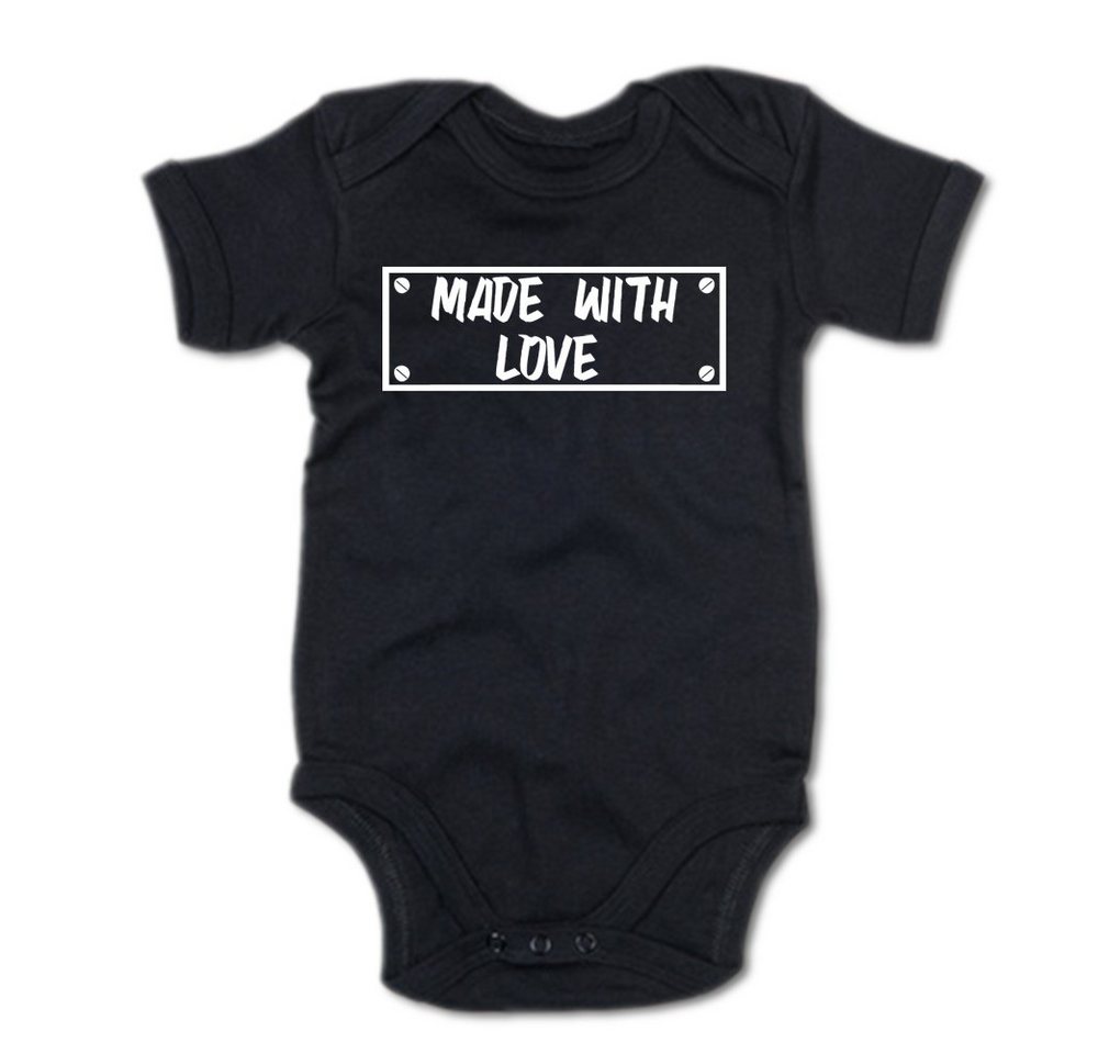 G-graphics Kurzarmbody Made with love Baby Body mit Spruch / Motiv / Aufdruck • zur Geburt / Babyparty von G-graphics