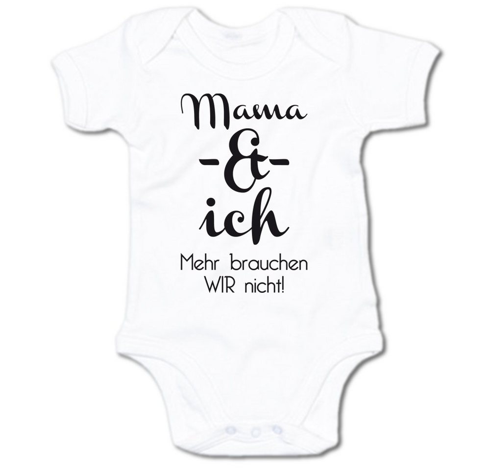 G-graphics Kurzarmbody Baby Body - Mama & ich – Mehr brauchen wir nicht! mit Spruch / Sprüche • Babykleidung • Geschenk zum Muttertag / zur Geburt / Taufe / Babyshower / Babyparty • Strampler von G-graphics