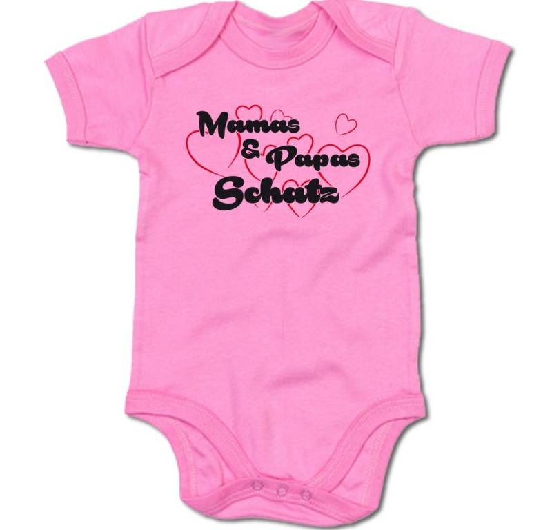 G-graphics Kurzarmbody Mamas & Papas Schatz Baby Body mit Spruch / Motiv / Aufdruck • als Geschenk von G-graphics