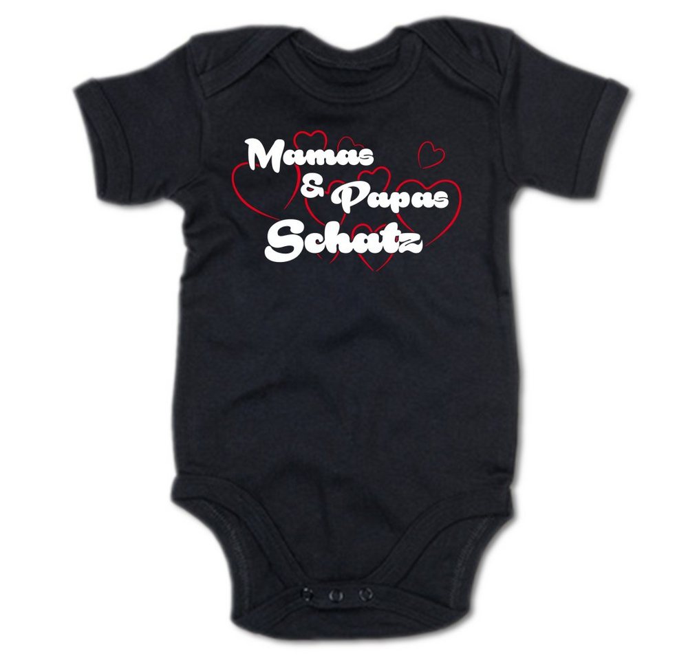 G-graphics Kurzarmbody Baby Body - Mamas & Papas Schatz mit Spruch / Sprüche • Babykleidung • Geschenk zur Geburt / Taufe / Babyshower / Babyparty • Strampler von G-graphics