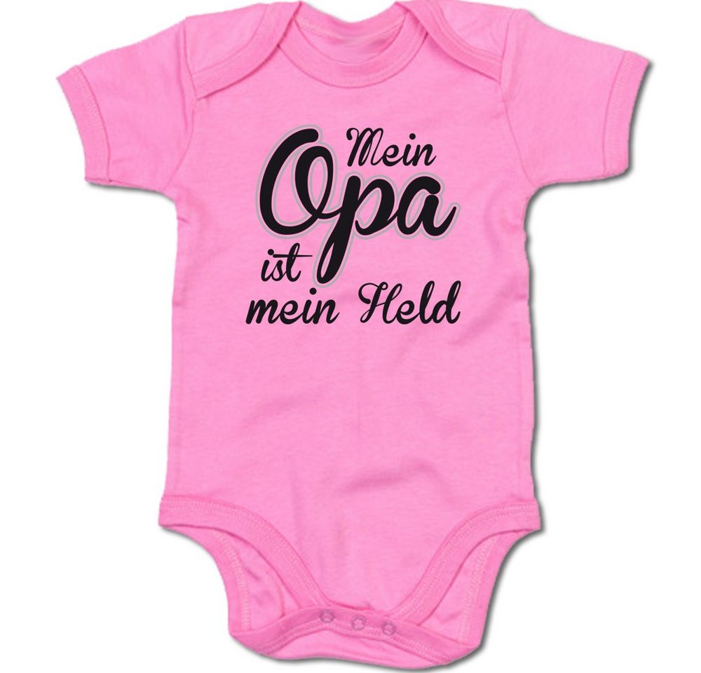 G-graphics Kurzarmbody Mein Opa ist mein Held Baby Body mit Spruch / Motiv / Aufdruck • für/von Oma & Opa von G-graphics