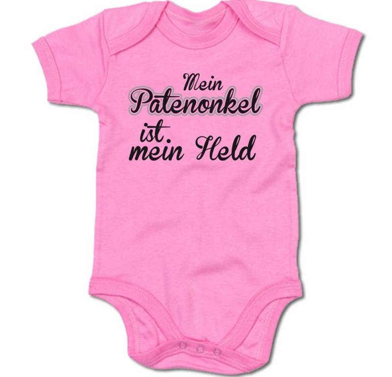 G-graphics Kurzarmbody Mein Patenonkel ist mein Held Baby Body mit Spruch / Motiv / Aufdruck • für/von Tante & Onkel von G-graphics