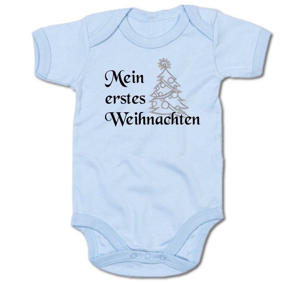 G-graphics Kurzarmbody Mein erstes Weihnachten – Tannenbaum Baby Body mit Spruch / Motiv / Aufdruck • mit Weihnachtsmotiv von G-graphics
