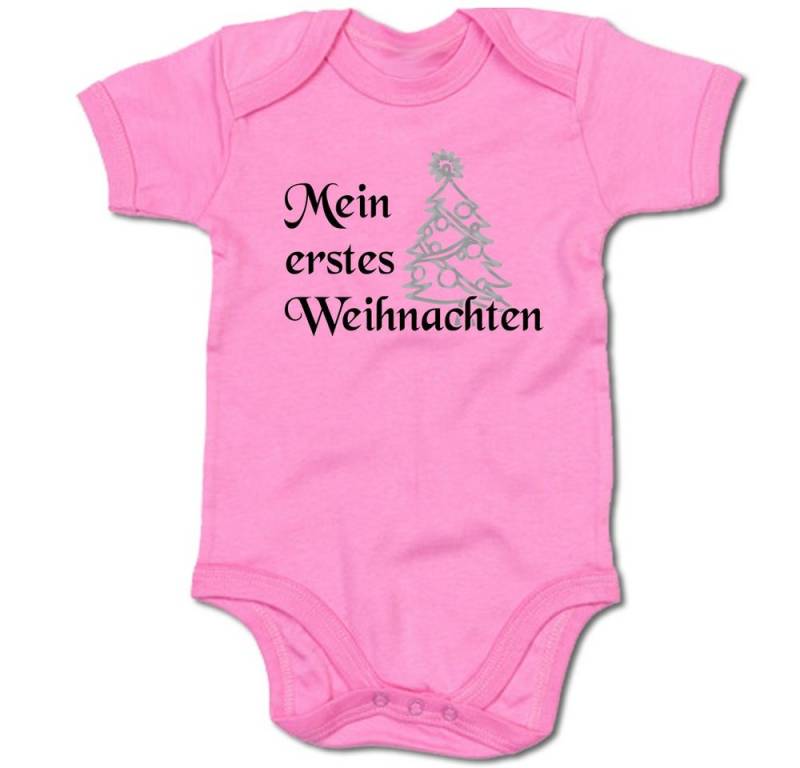 G-graphics Kurzarmbody Mein erstes Weihnachten – Tannenbaum Baby Body mit Spruch / Motiv / Aufdruck • mit Weihnachtsmotiv von G-graphics