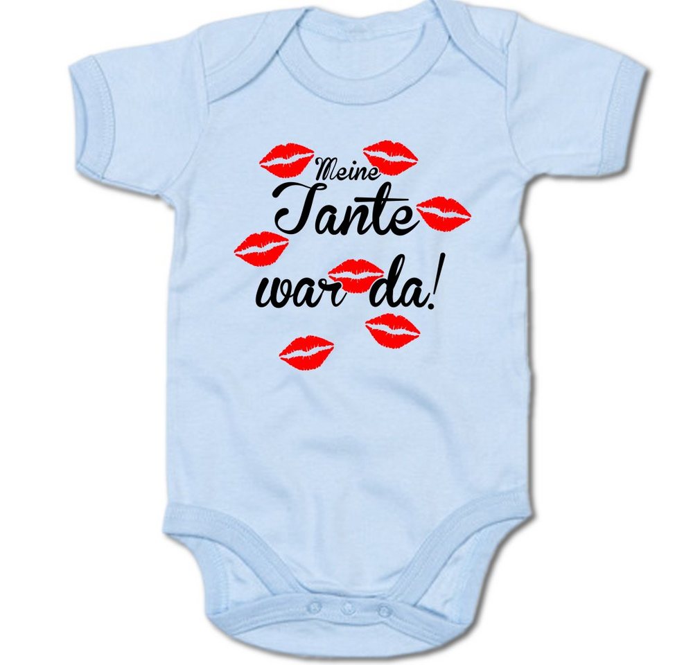 G-graphics Kurzarmbody Meine Tante war da! Baby Body mit Spruch / Motiv / Aufdruck • für/von Tante & Onkel von G-graphics